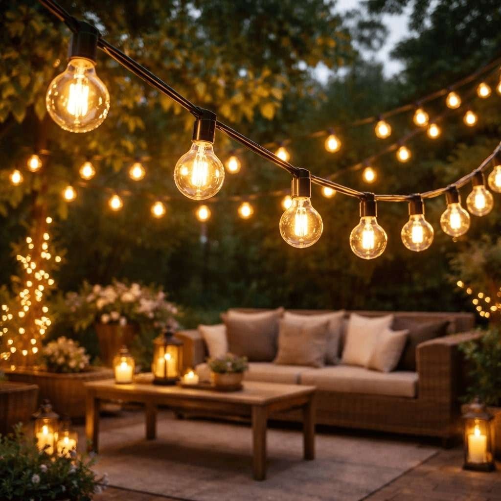 Guirlande lumineuse extérieure pour éclairage décoratif de terrasse et jardin – Jardin d’Orée