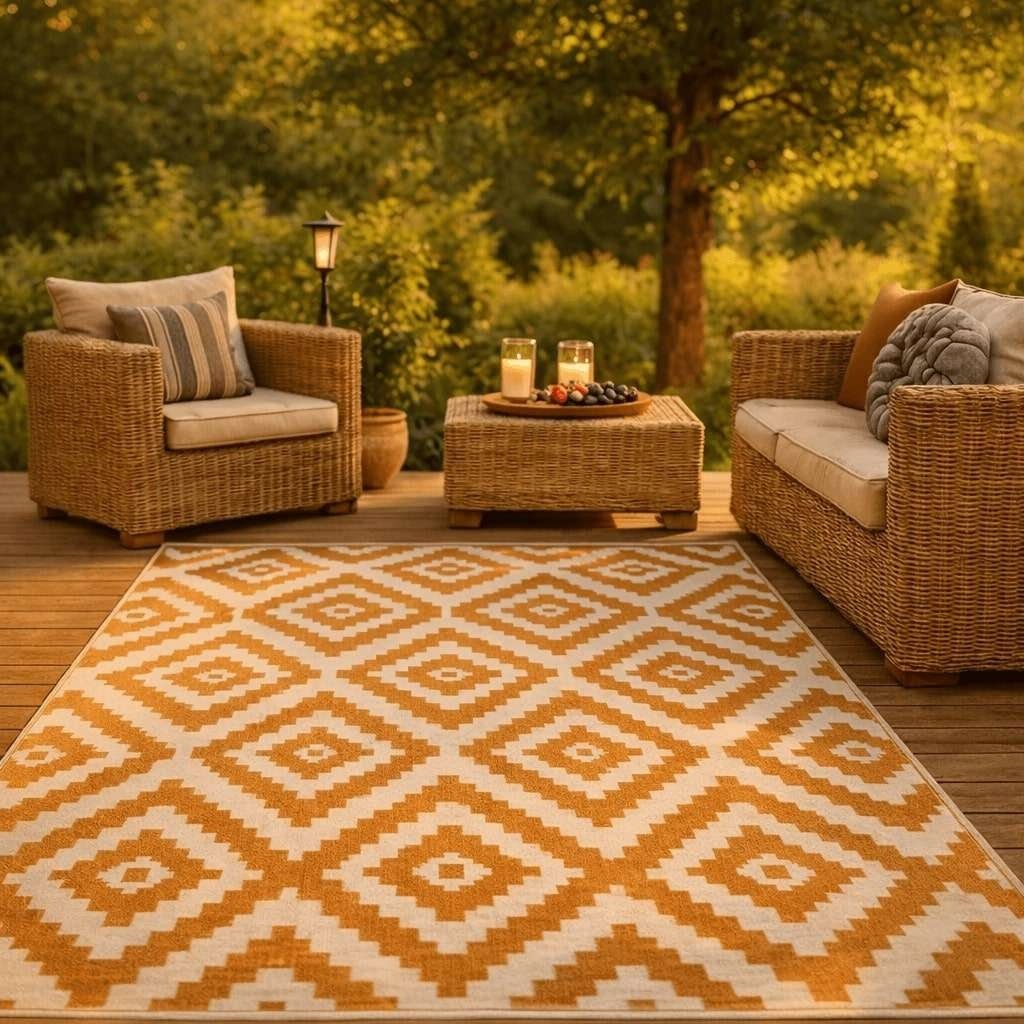 Tapis d’extérieur décoratif pour terrasse et espace jardin – Jardin d’Orée