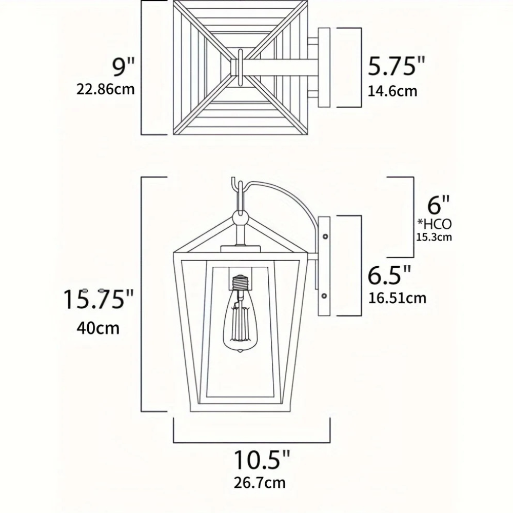 Applique murale extérieure lanterne