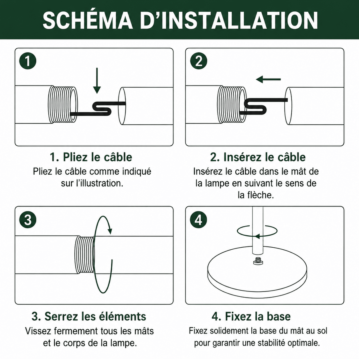 Lampadaire extérieur sur pied moderne Jardin d'Orée