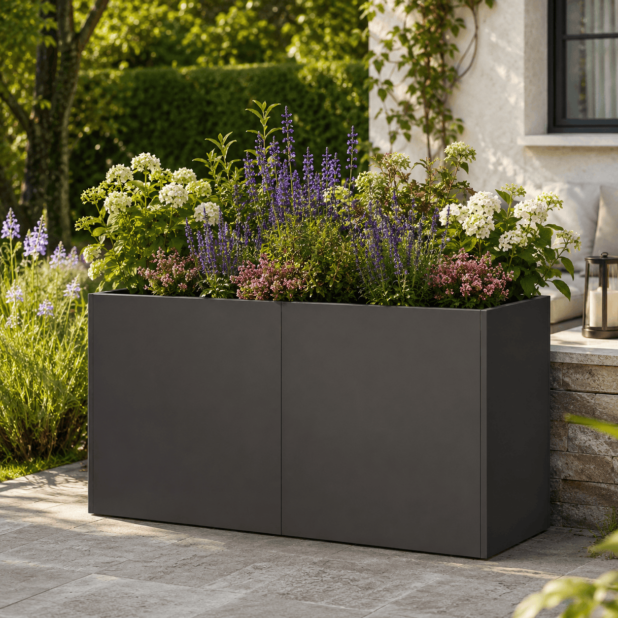 jardinière noire extérieure Jardin d'Orée