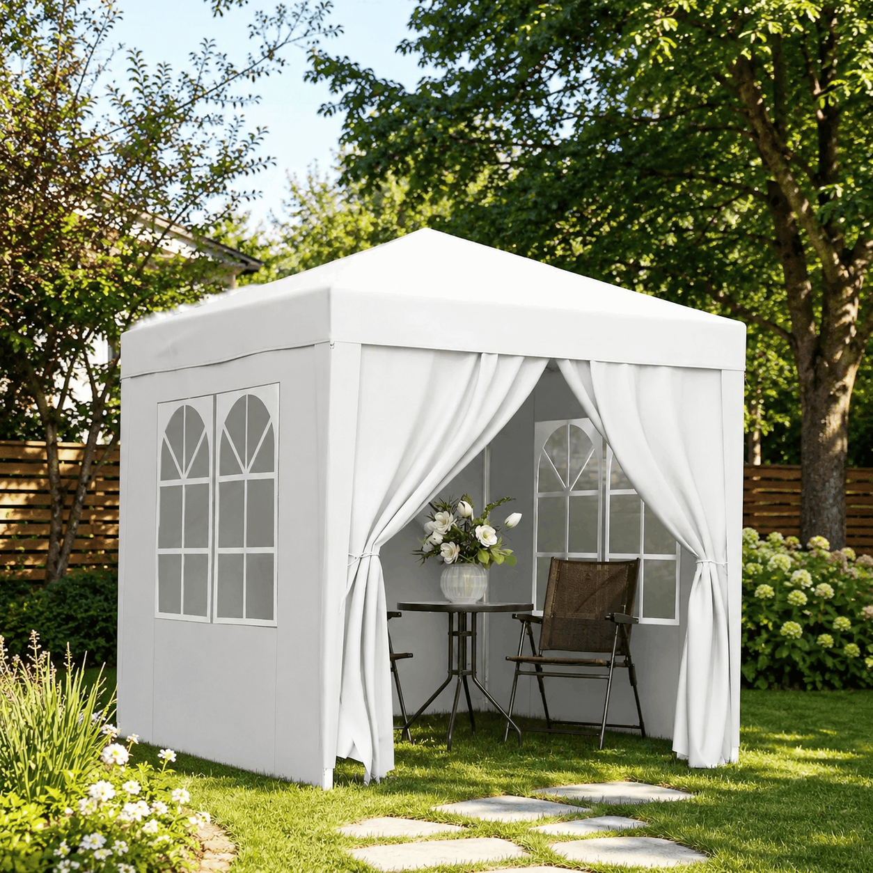 Tonnelle de jardin blanche Jardin d'Orée