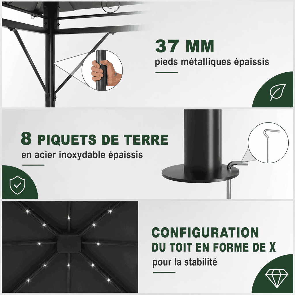 Tonnelle de jardin moustiquaire