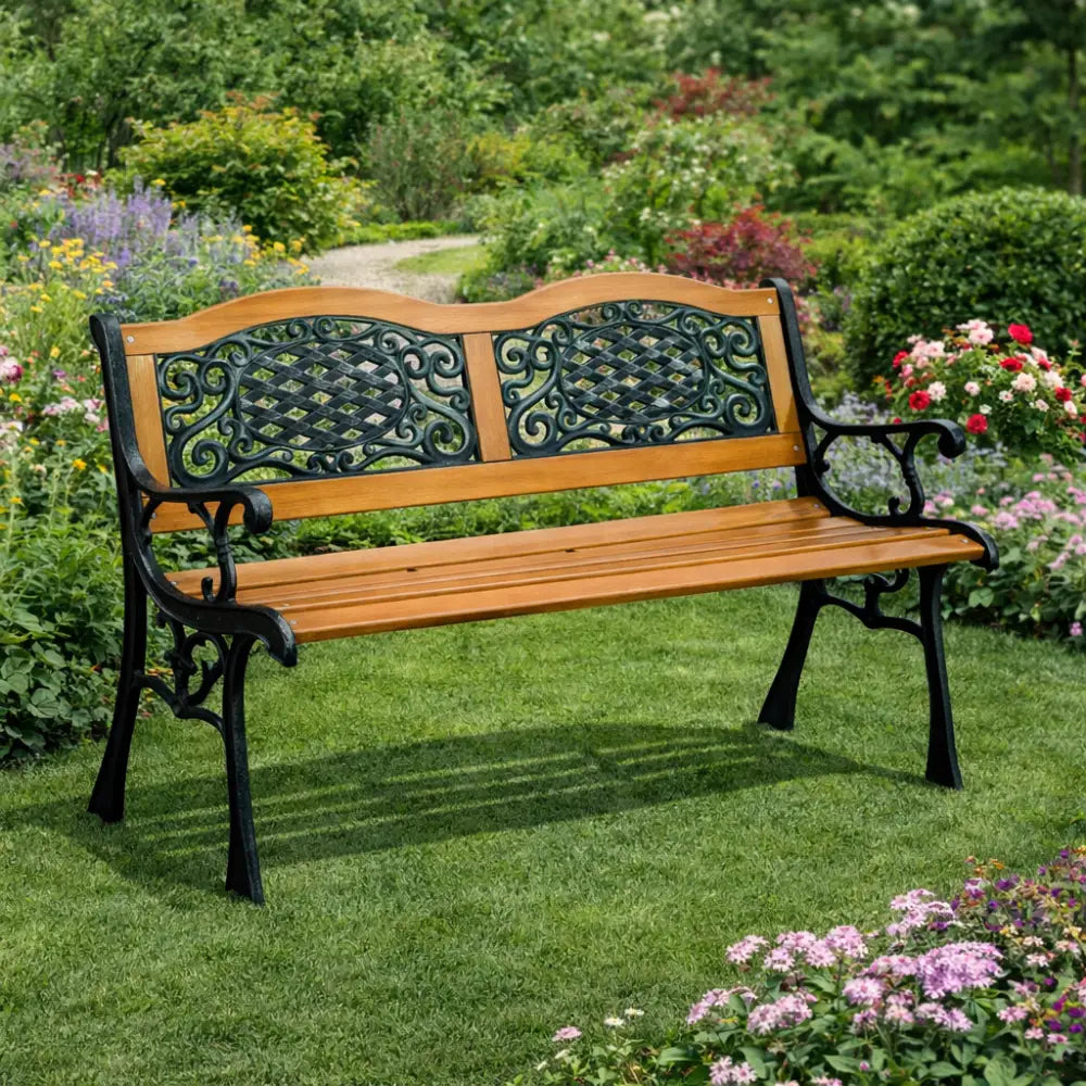 Banc de jardin bois fonte