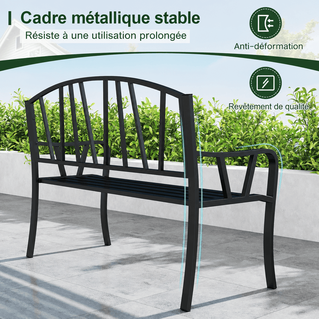 Banc de jardin métallique Jardin d'Orée
