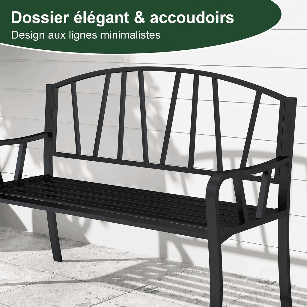 Banc de jardin métallique Jardin d'Orée