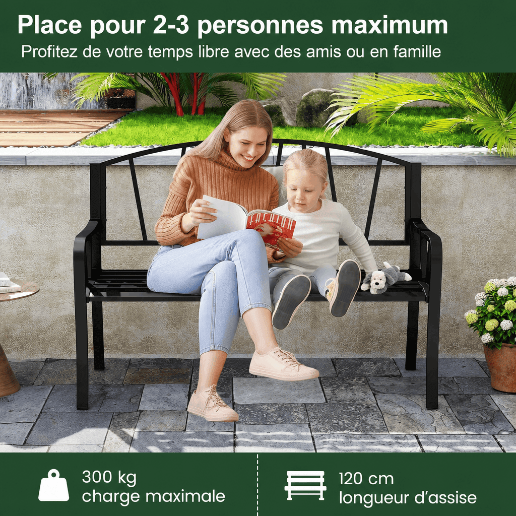 Banc de jardin métallique Jardin d'Orée