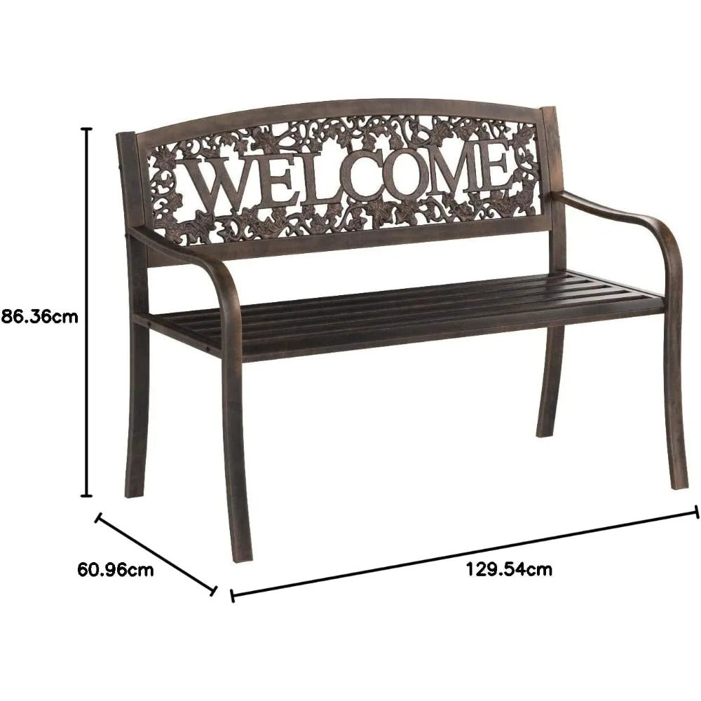 Banc de jardin metallique