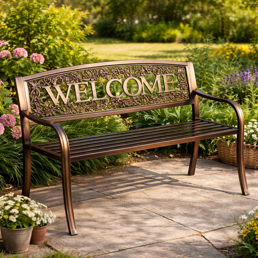 Banc de jardin metallique