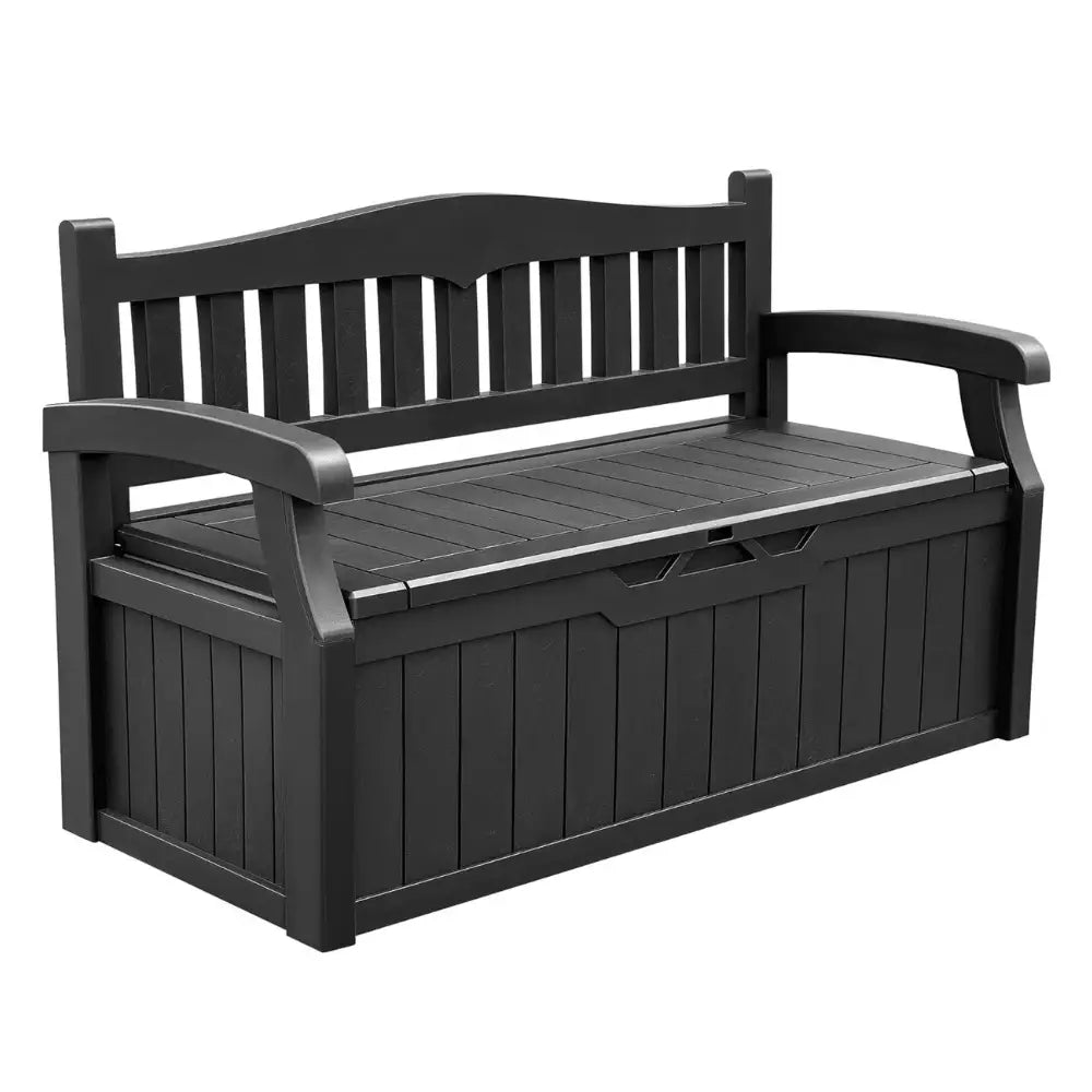 Banc et coffre de rangement exterieur