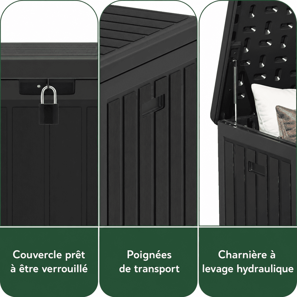 Banc jardin rangement Jardin d'Orée