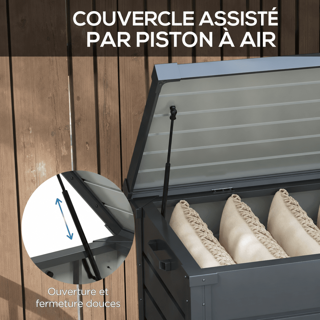 Coffre et banc de rangement exterieur Jardin d'Orée