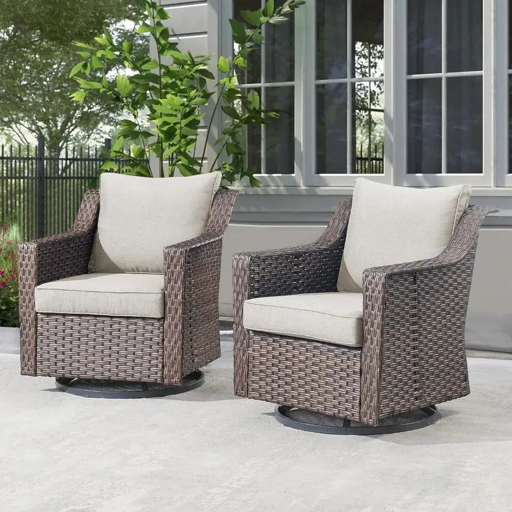 Fauteuils de jardin en résine tressée