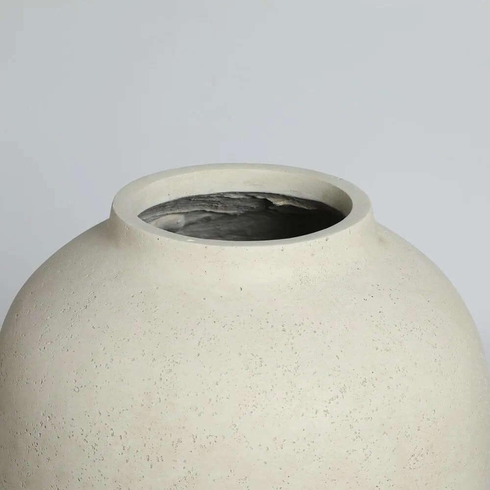 Grand pot de fleur blanc extérieur Jardin d'Orée