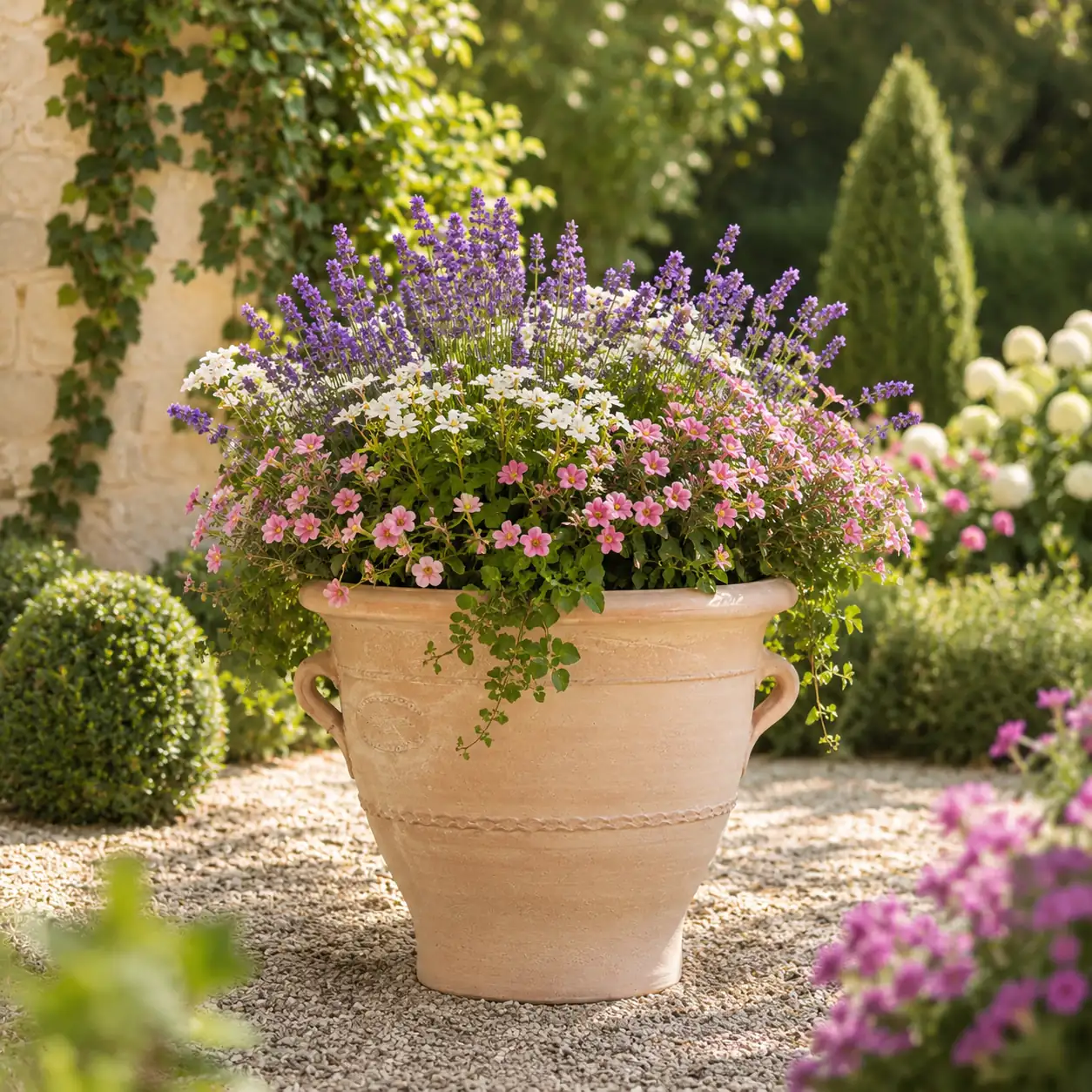 Grand pot de fleur extérieur en terre cuite Jardin d'Orée