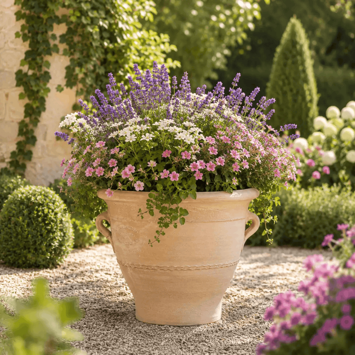 Grand pot de fleur extérieur en terre cuite Jardin d'Orée