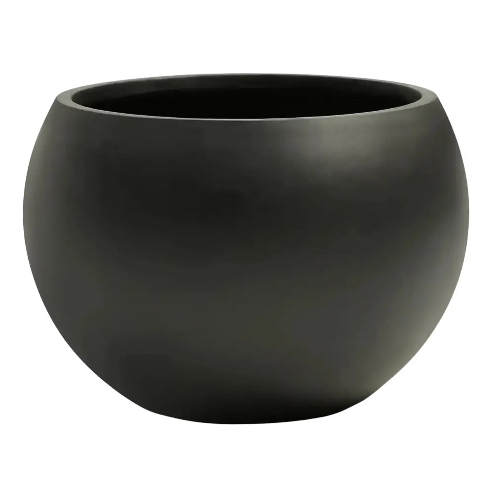 Grand pot de fleur noir extérieur