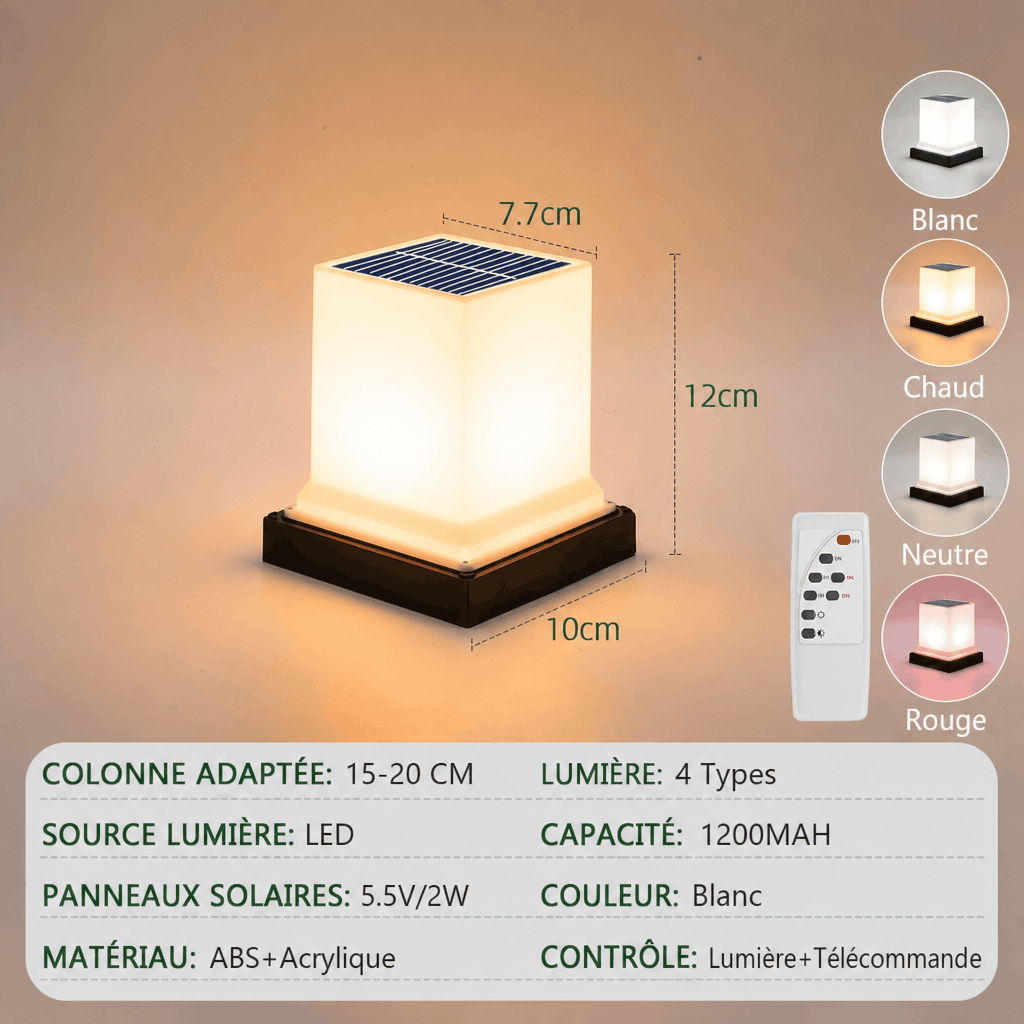 Lampadaire LED solaire extérieur Jardin d'Orée