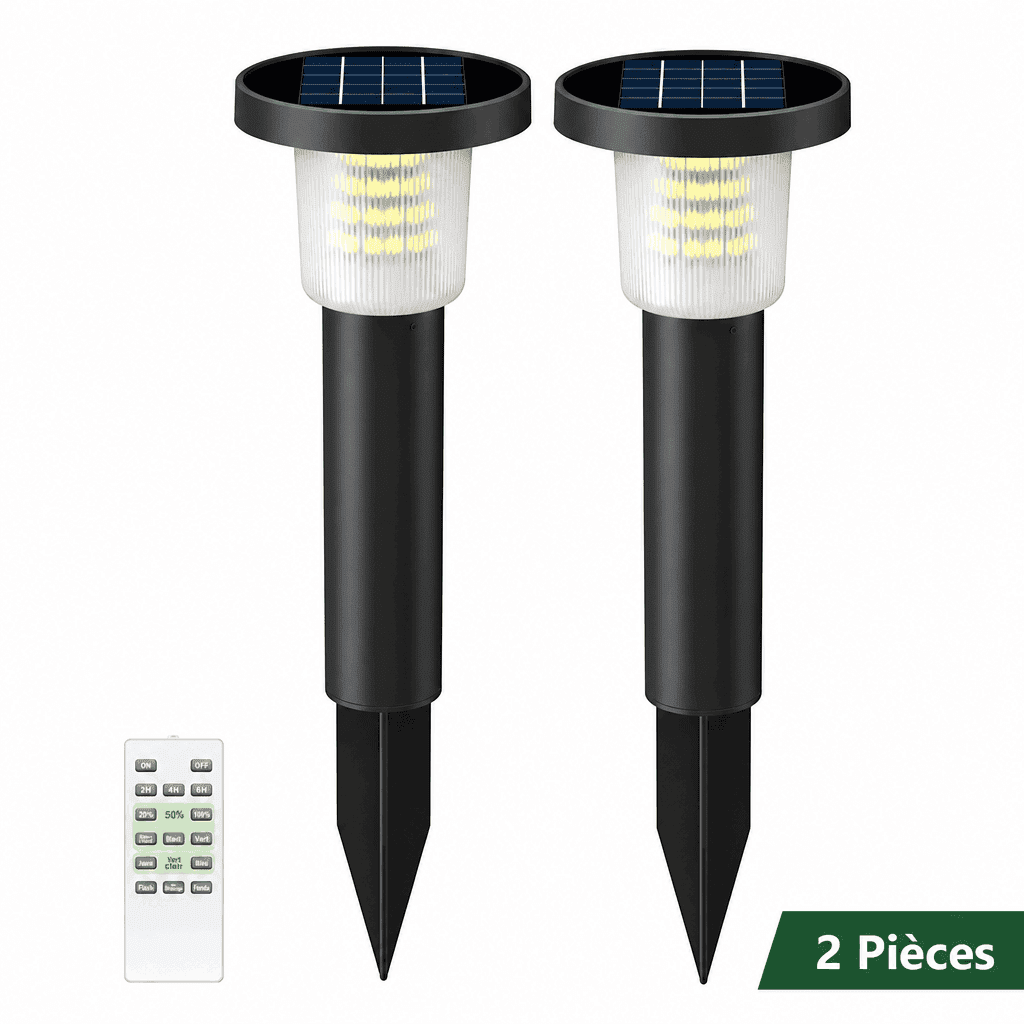 Lampadaires extérieur led puissant solaire Jardin d'Orée