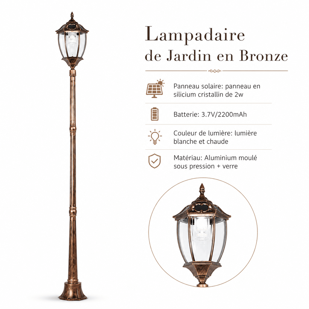 Lampadaire ancien extérieur Jardin d'Orée