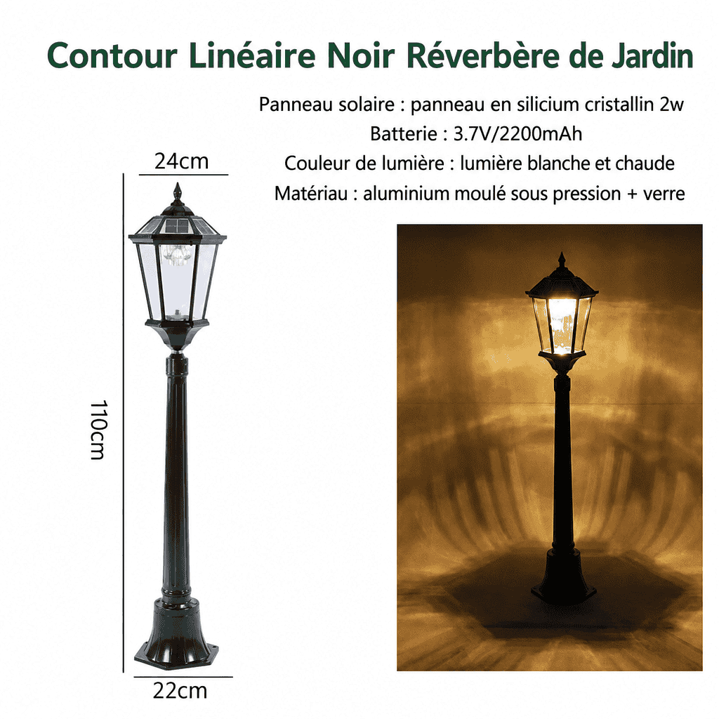 Lampadaire ancien extérieur Jardin d'Orée