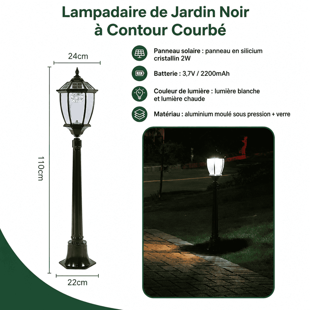 Lampadaire ancien extérieur Jardin d'Orée