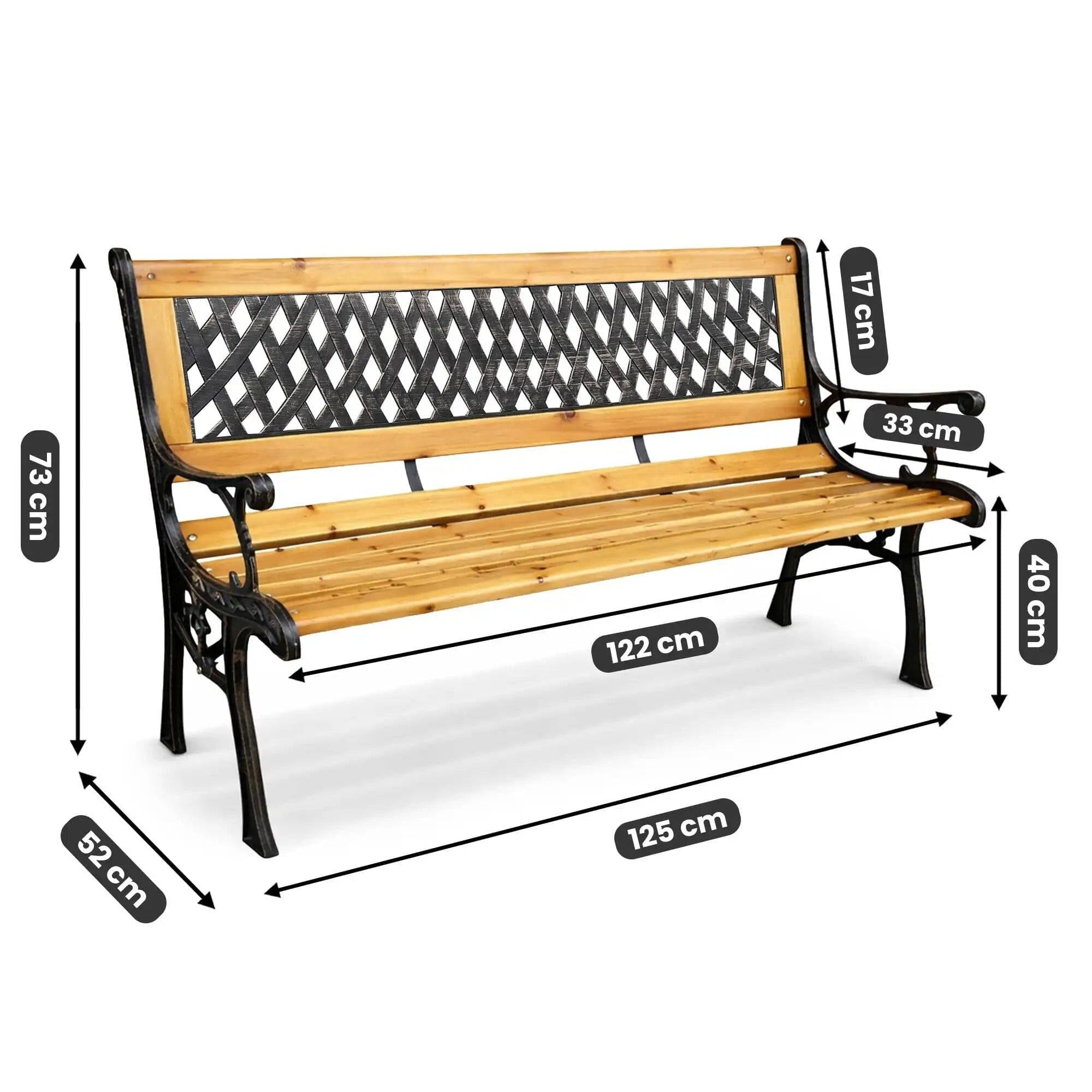 Banc de jardin bois fonte Jardin d'Orée