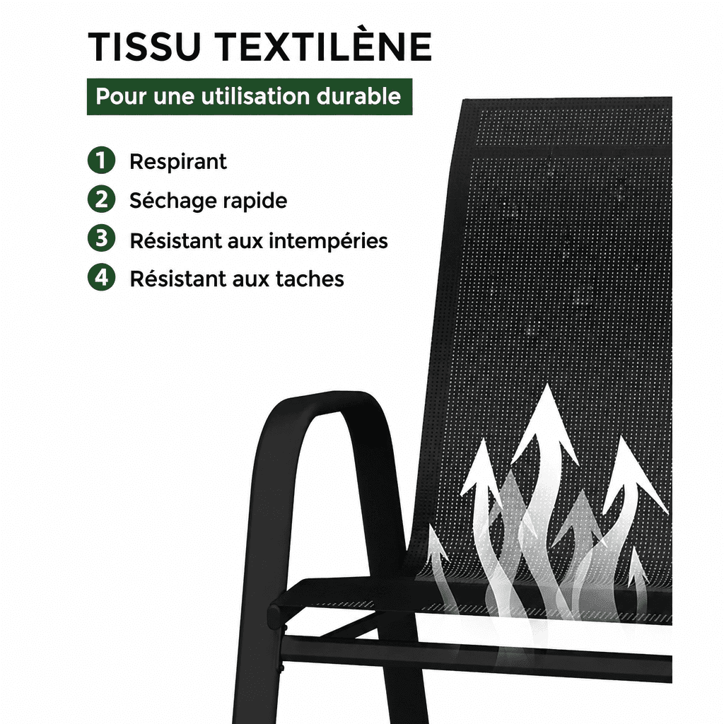 Chaise de jardin lot de 4 Jardin d'Orée