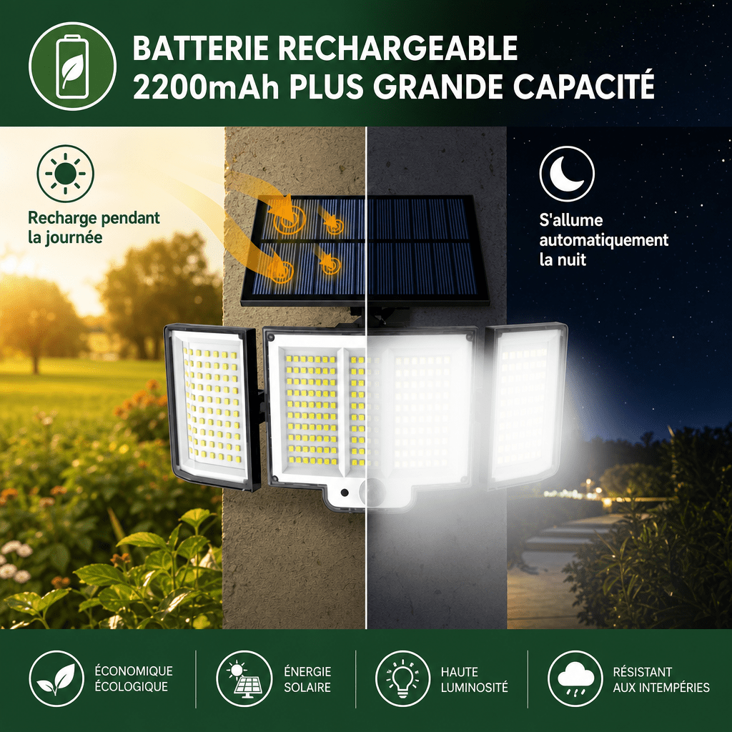 Projecteur led extérieur solaire Jardin d'Orée