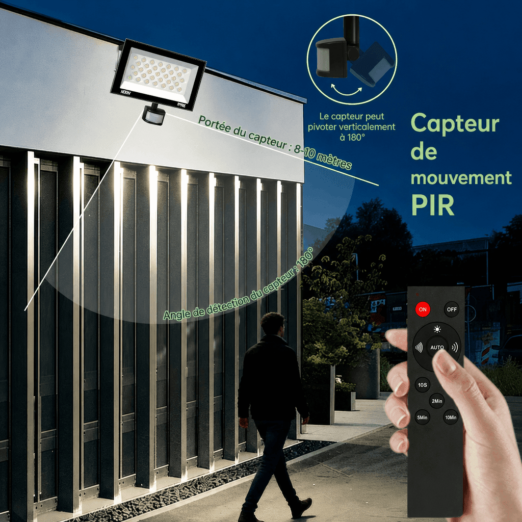 Projecteur led extérieur avec détecteur Jardin d'Orée