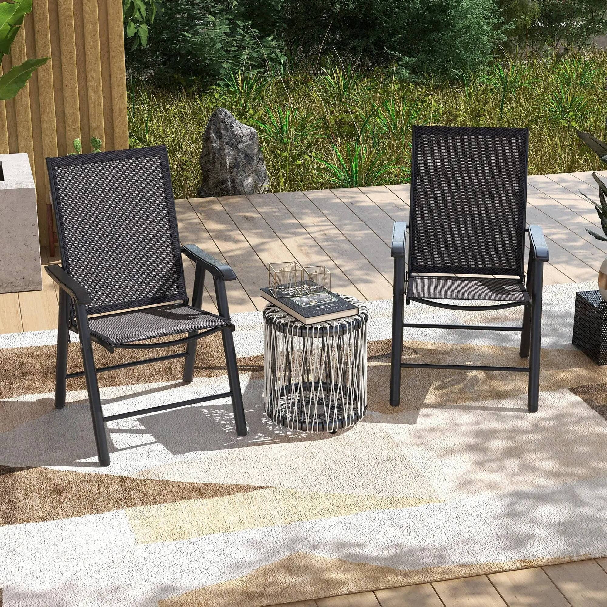 Lot de 4 chaises de jardin pliantes Jardin d'Orée