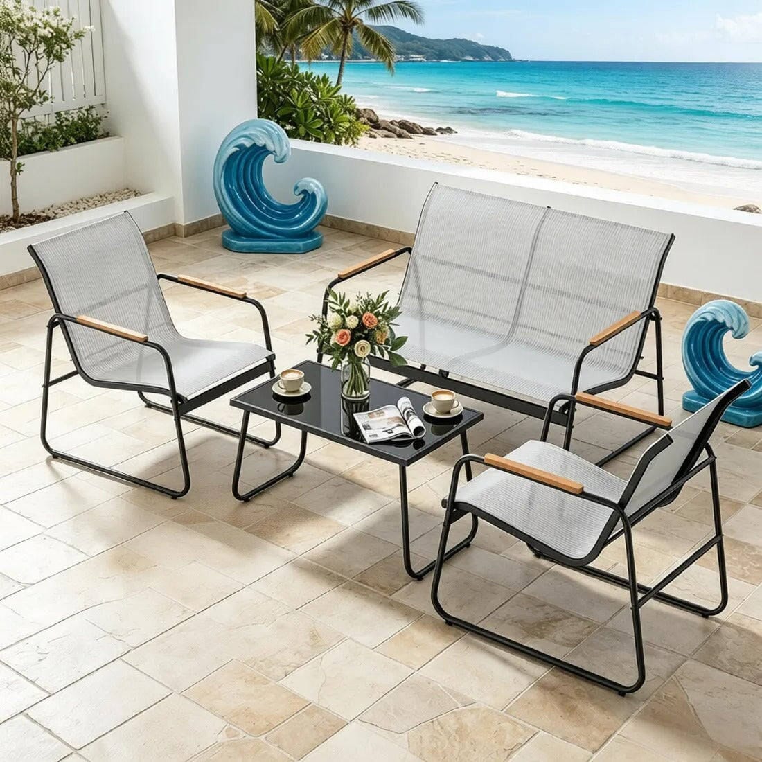 Salon de jardin fauteuil et table basse Jardin d'Orée