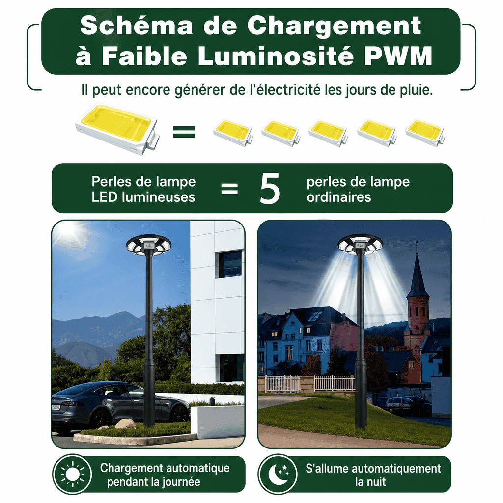 Lampadaire solaire extérieur sur pied Jardin d'Orée