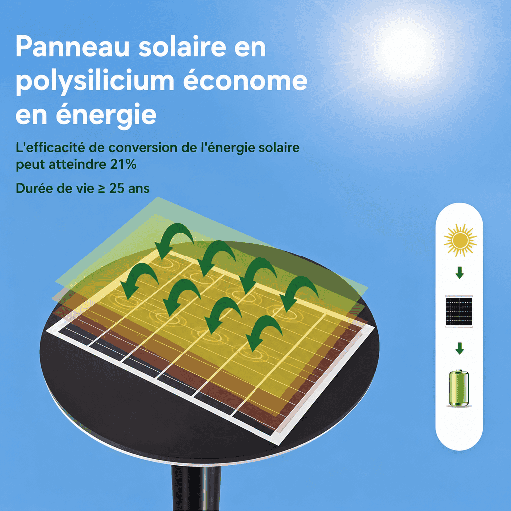 Lampadaire solaire extérieur sur pied Jardin d'Orée