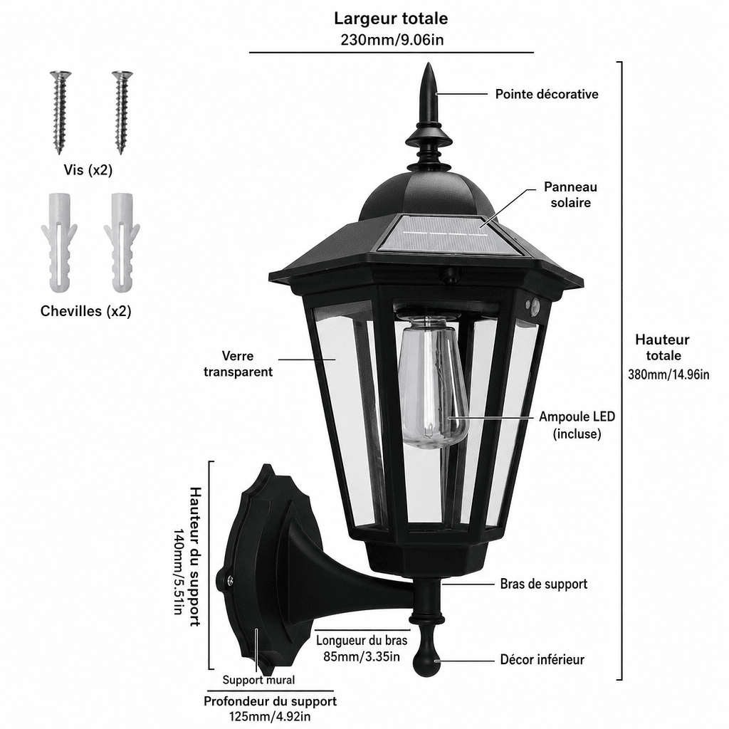 Lampadaire vintage extérieur Jardin d'Orée