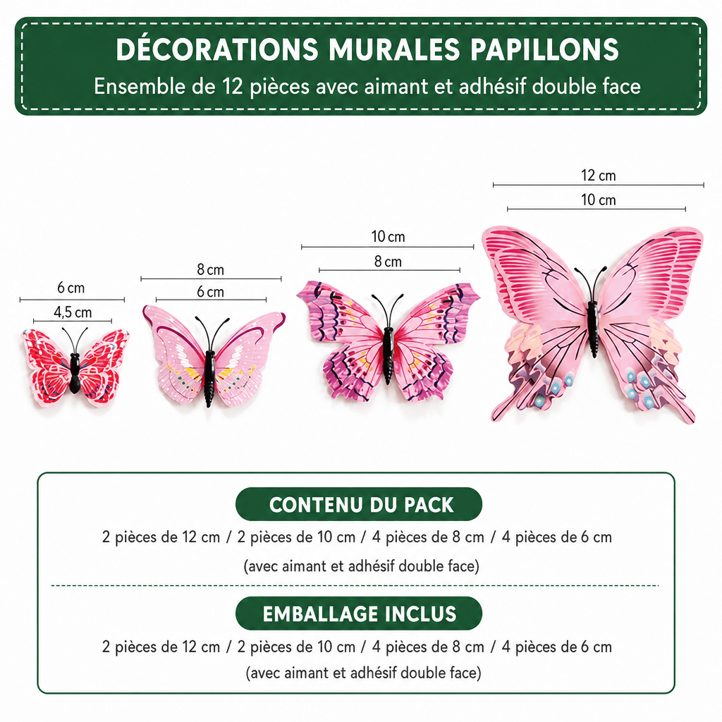 Papillon décoration murale extérieur Jardin d'Orée