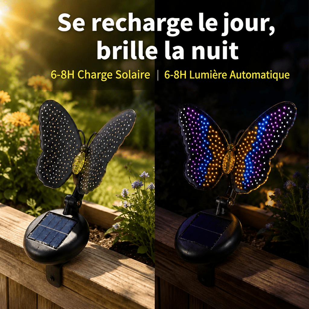 Papillon LED solaire Jardin d'Orée