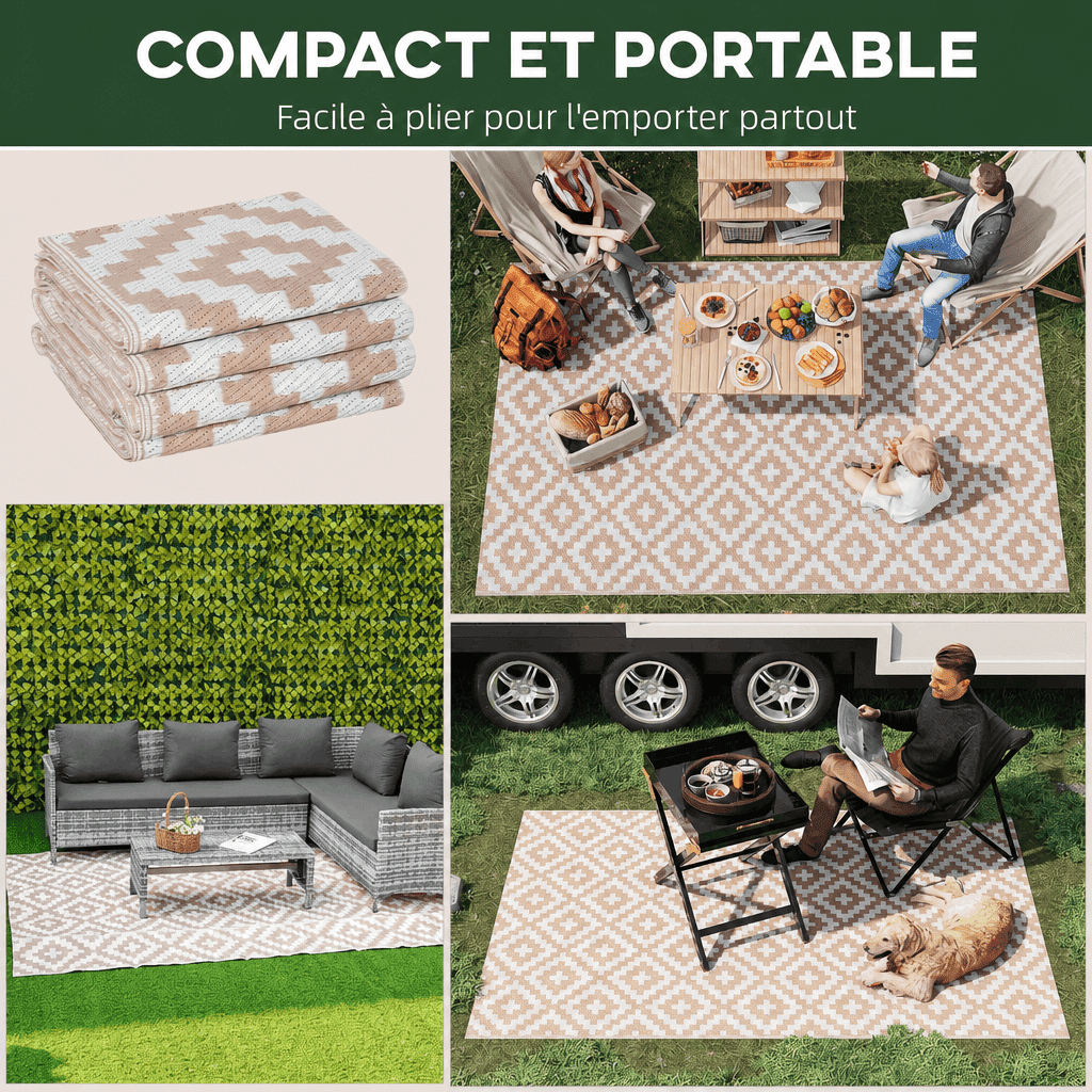 Rectangulaire tapis d'extérieur Jardin d'Orée