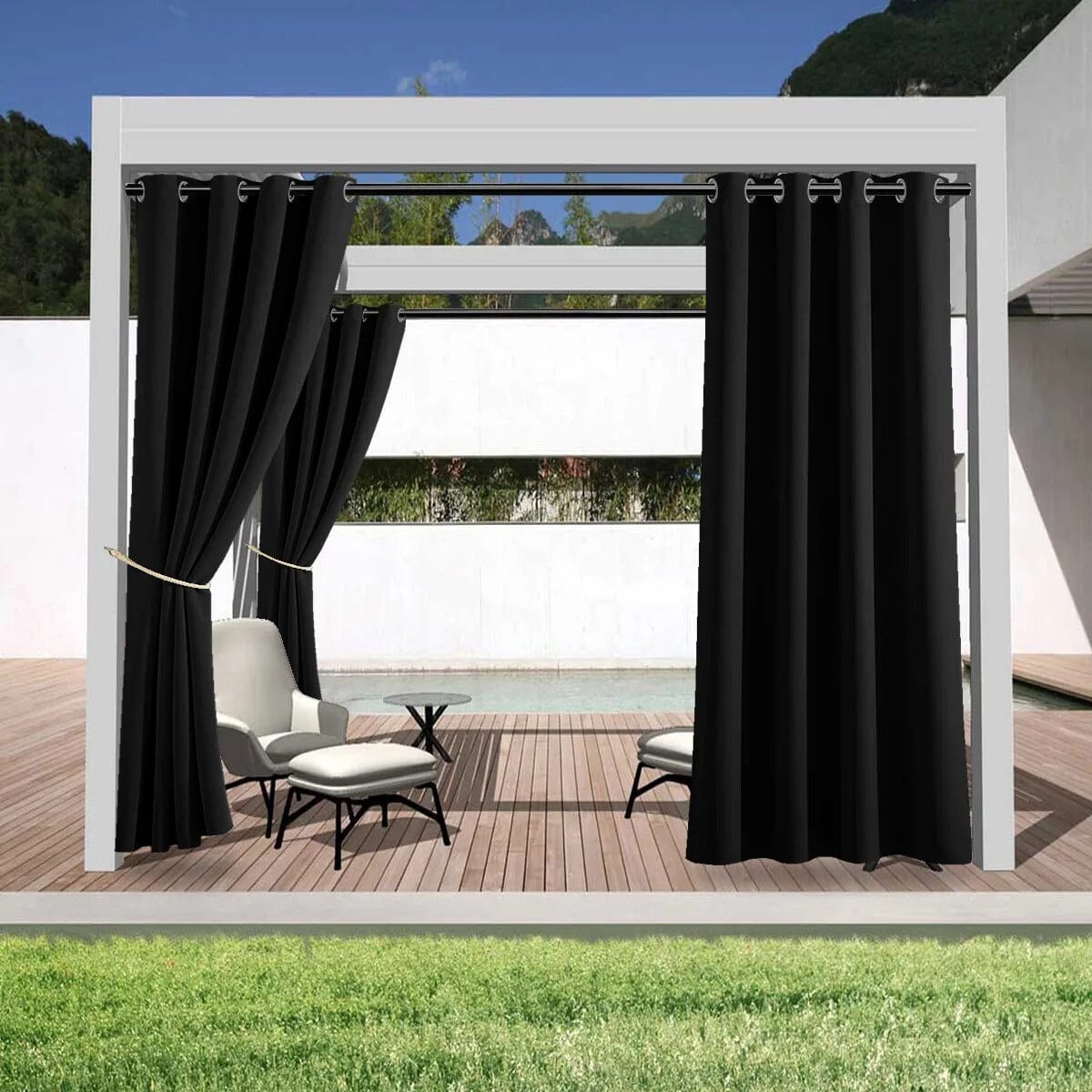 Rideau exterieur pour pergola Jardin d'Orée