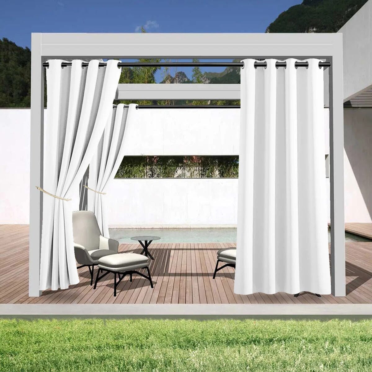 Rideau exterieur pour pergola Jardin d'Orée