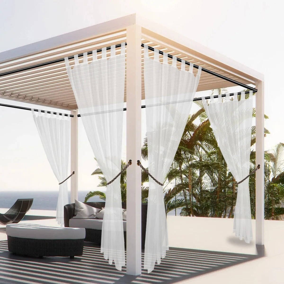 Rideau pour pergola extérieur Jardin d'Orée