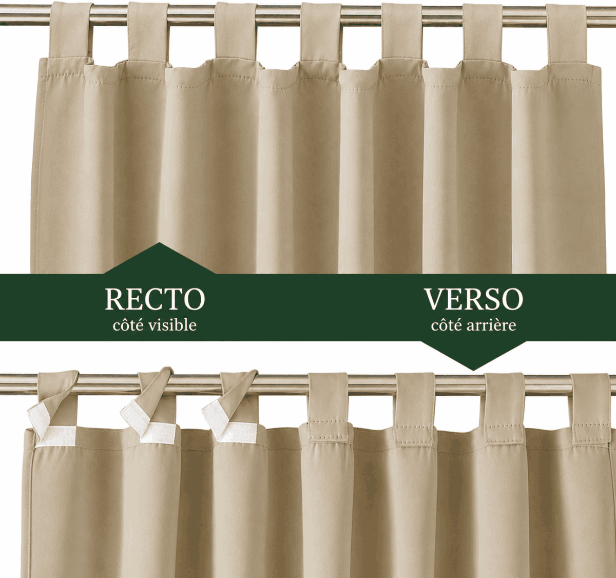 Rideaux extérieur pour pergola Jardin d'Orée