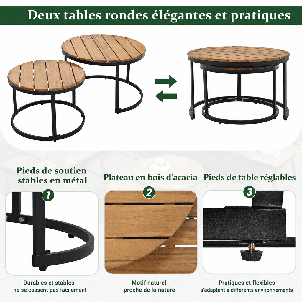 Salon de jardin 6 personnes Jardin d'Orée