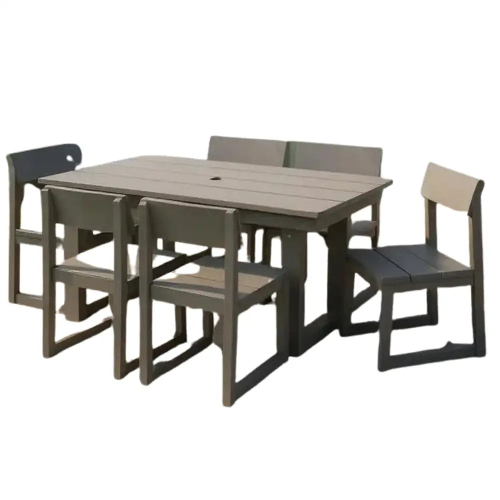 Salon de jardin avec trou parasol