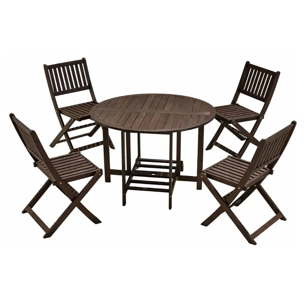 Set de jardin 1 table 4 chaises acacia