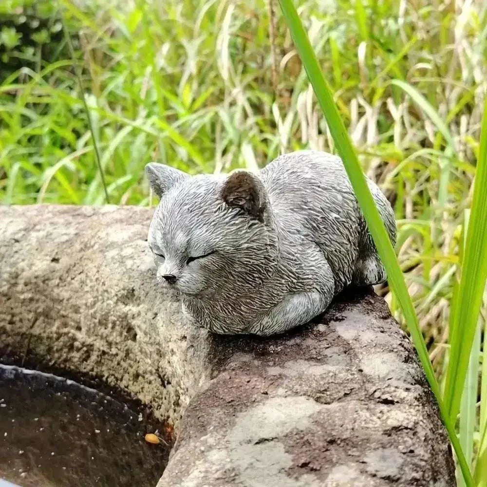 Statue chat de jardin