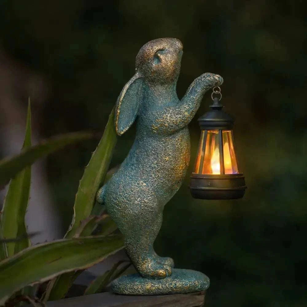 Statue de jardin lampe lapin Jardin d'Orée
