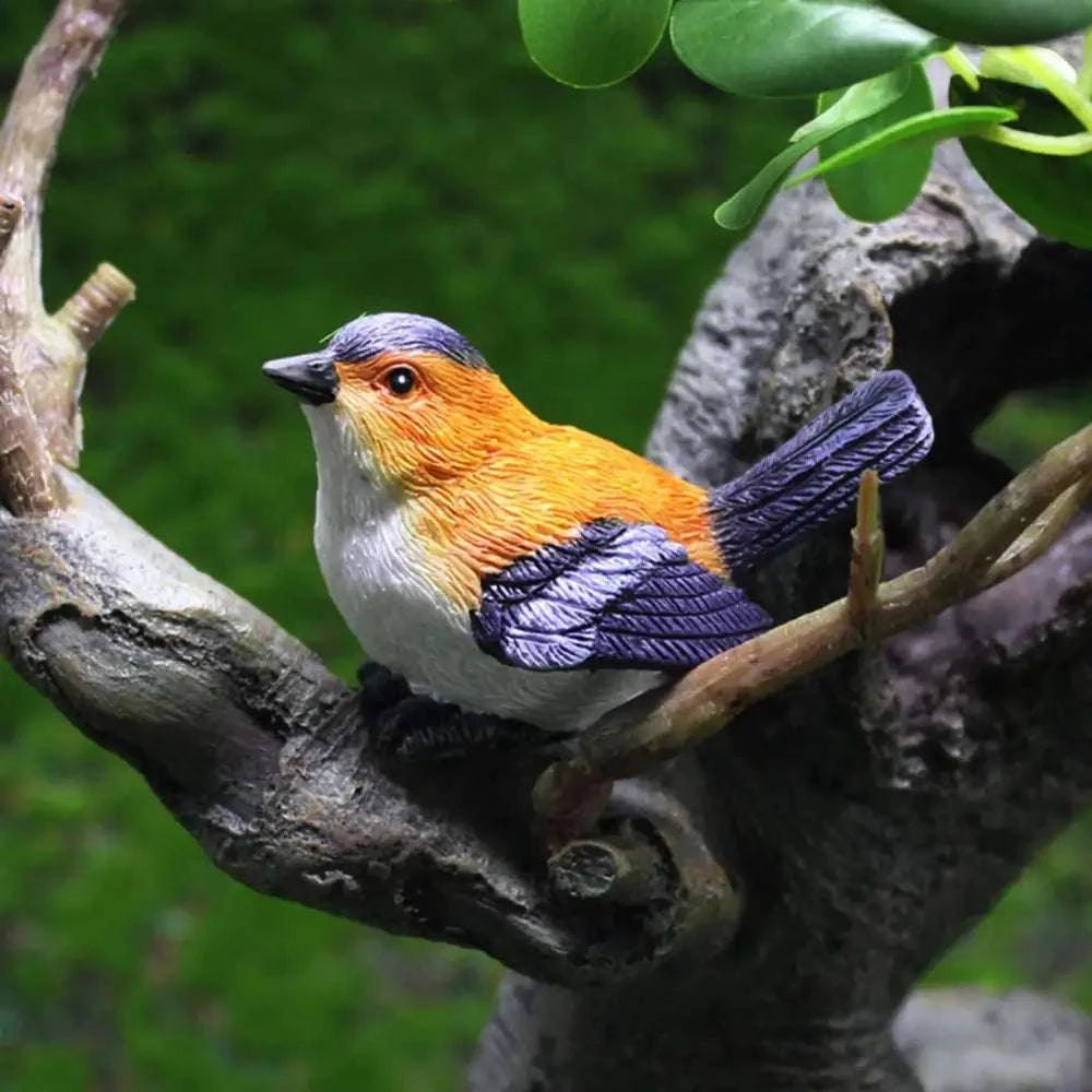 Statue oiseau en résine pour jardin