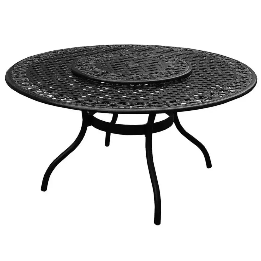 Table de jardin ronde aluminium