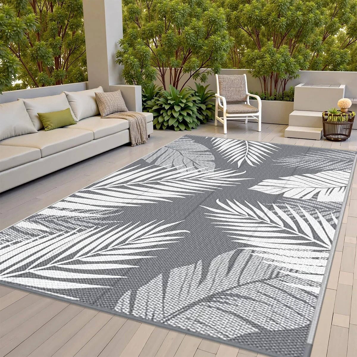 Tapis d'extérieur resistant a la pluie Jardin d'Orée